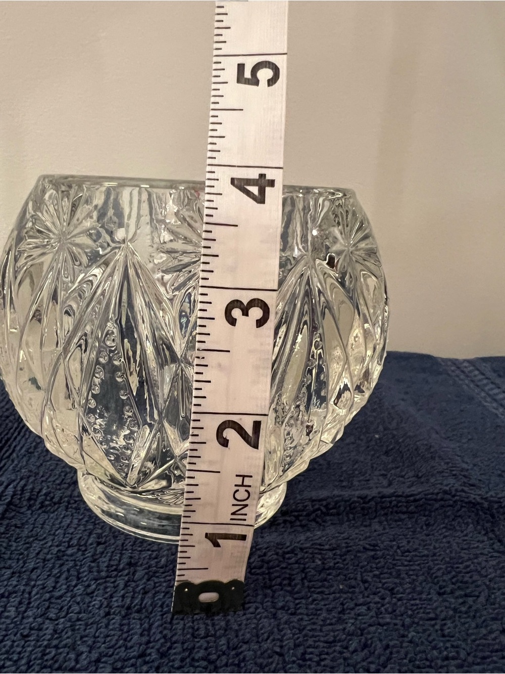 2 Clear Crystal/Cut Glass Decorative Bowls/Vases/Candle Holders - Like New - Picture 2 of 11